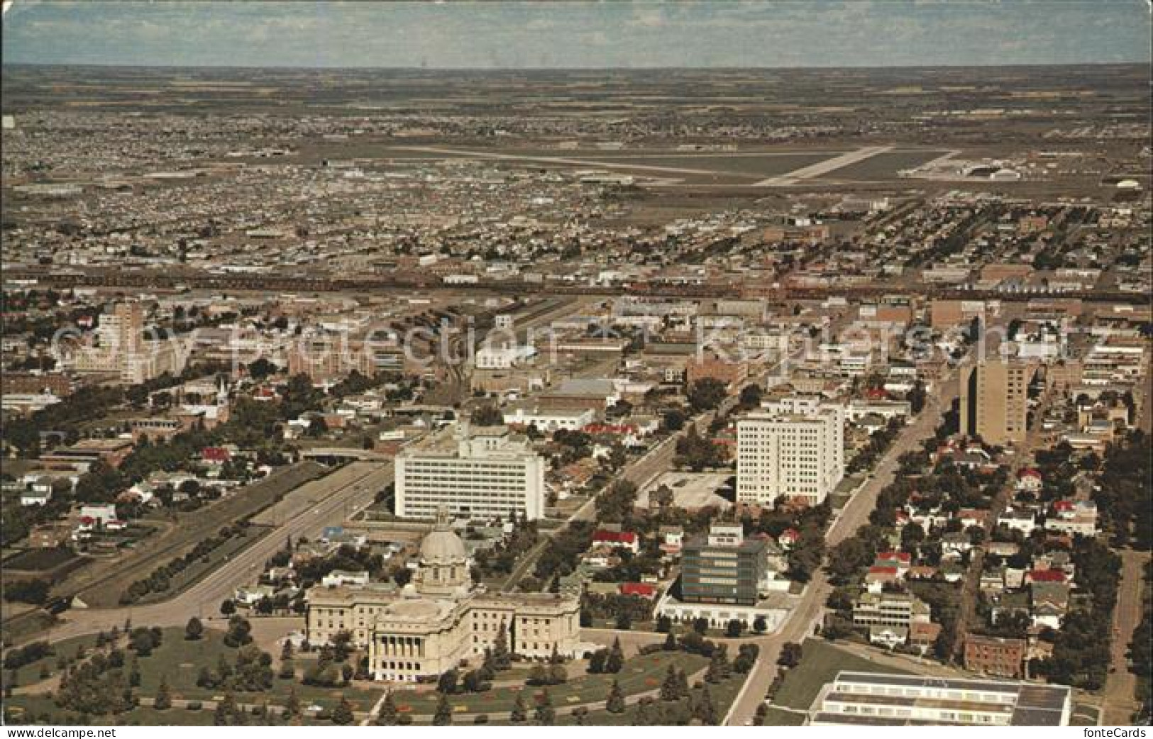Edmonton Alberta Governmental Area aerial view