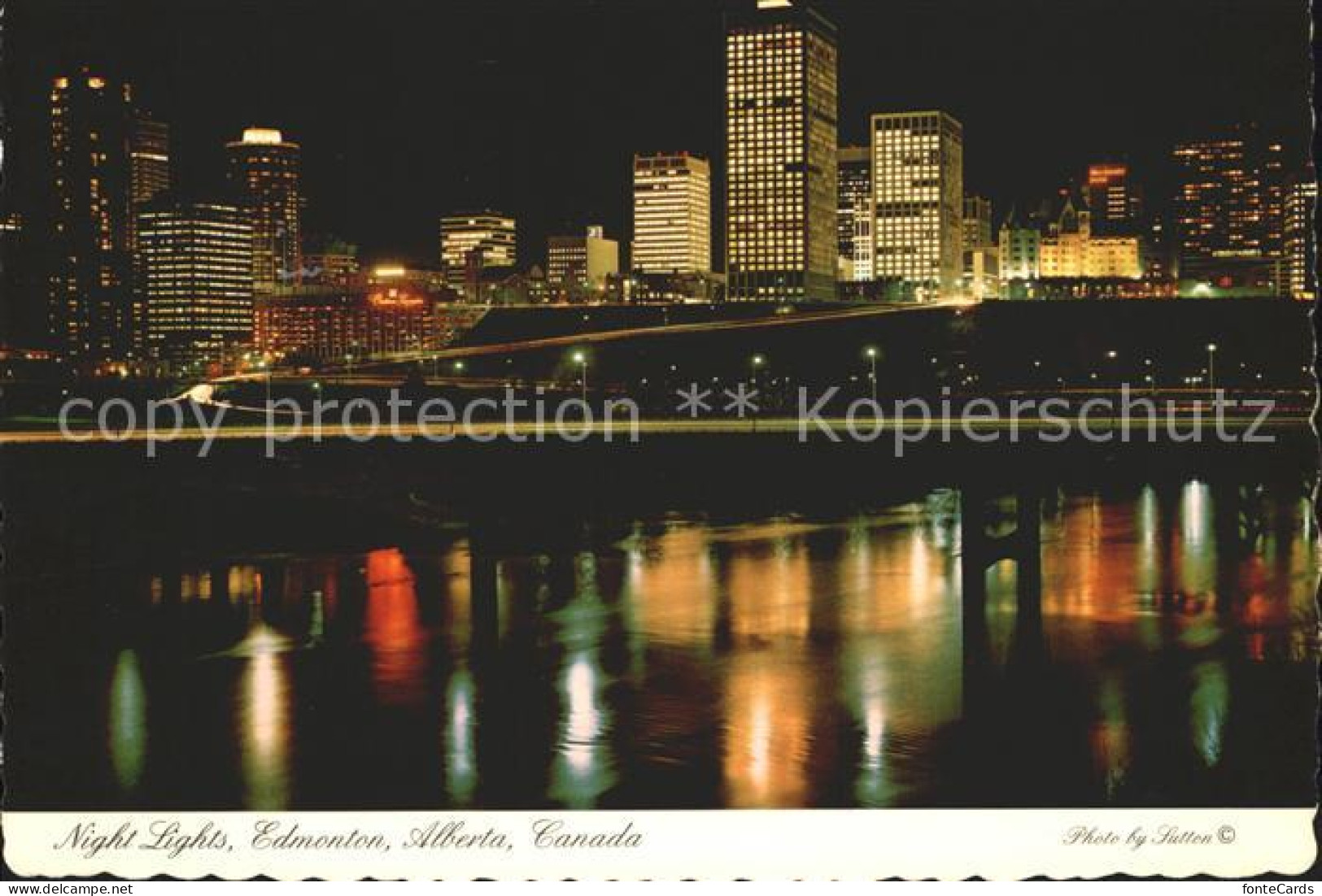 Edmonton Alberta Night Lights Skyline