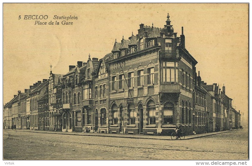 Eeklo :  Statieplein -  Place de la gare   ( geschreven met zegel )