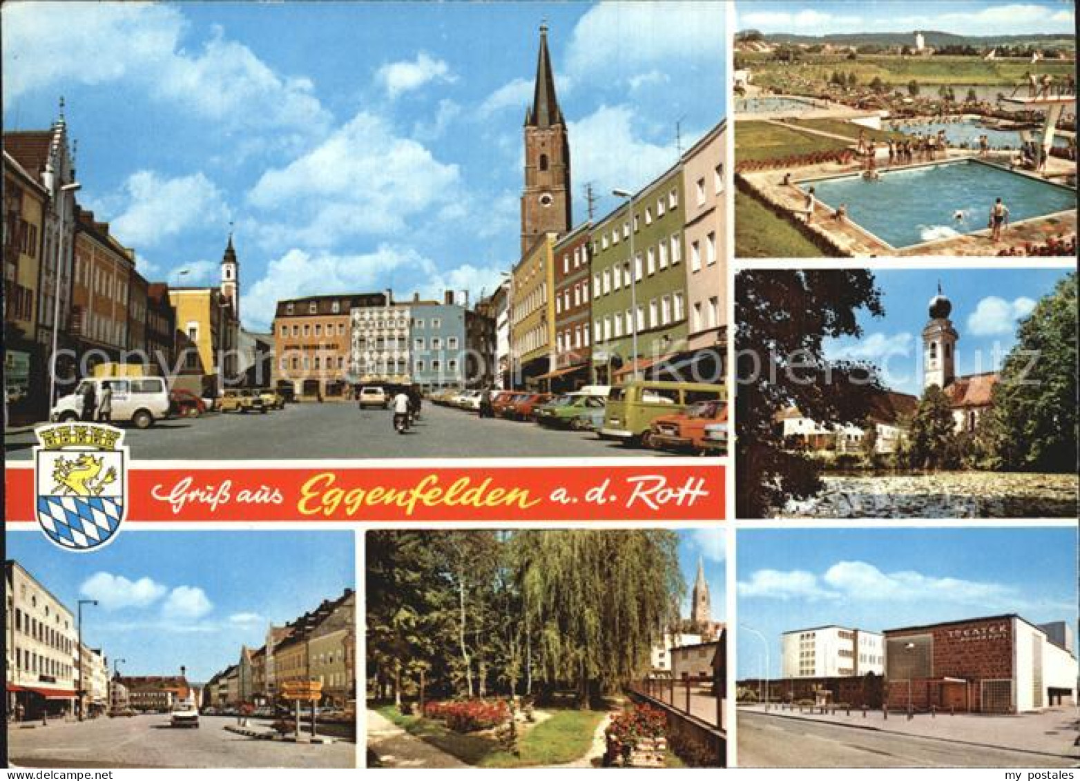 Eggenfelden Innenstadt Kirche Park Freibad Theater an der Rott