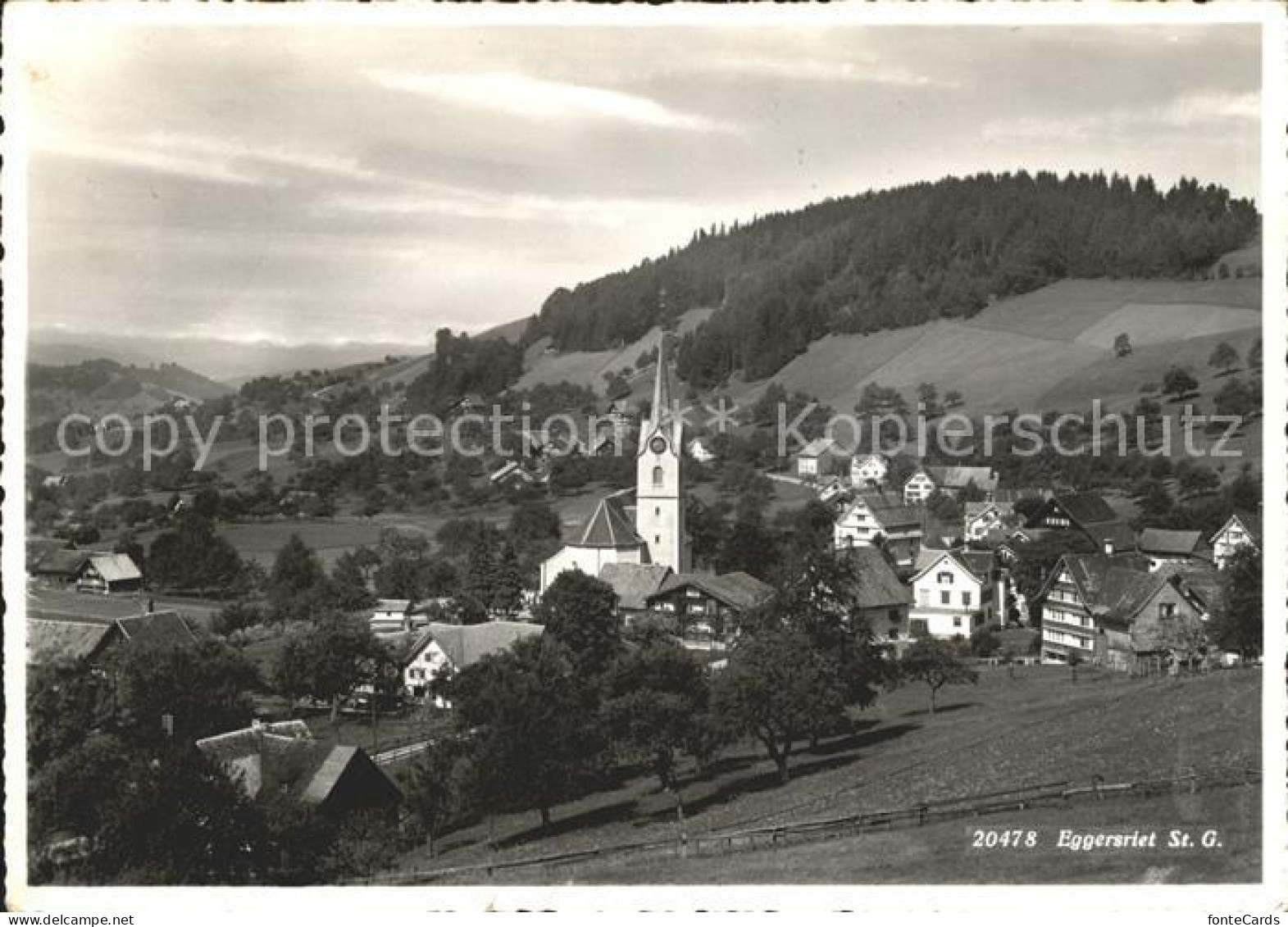 Eggersriet Ortsansicht mit Kirche