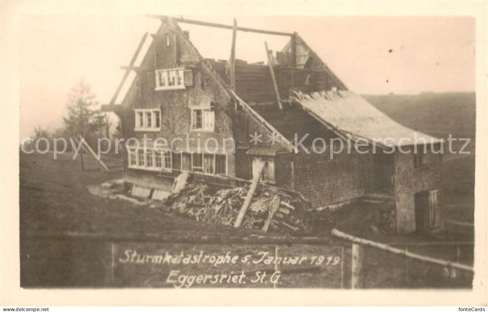 Eggersriet SG Sturmkatastrophe Januar 1919