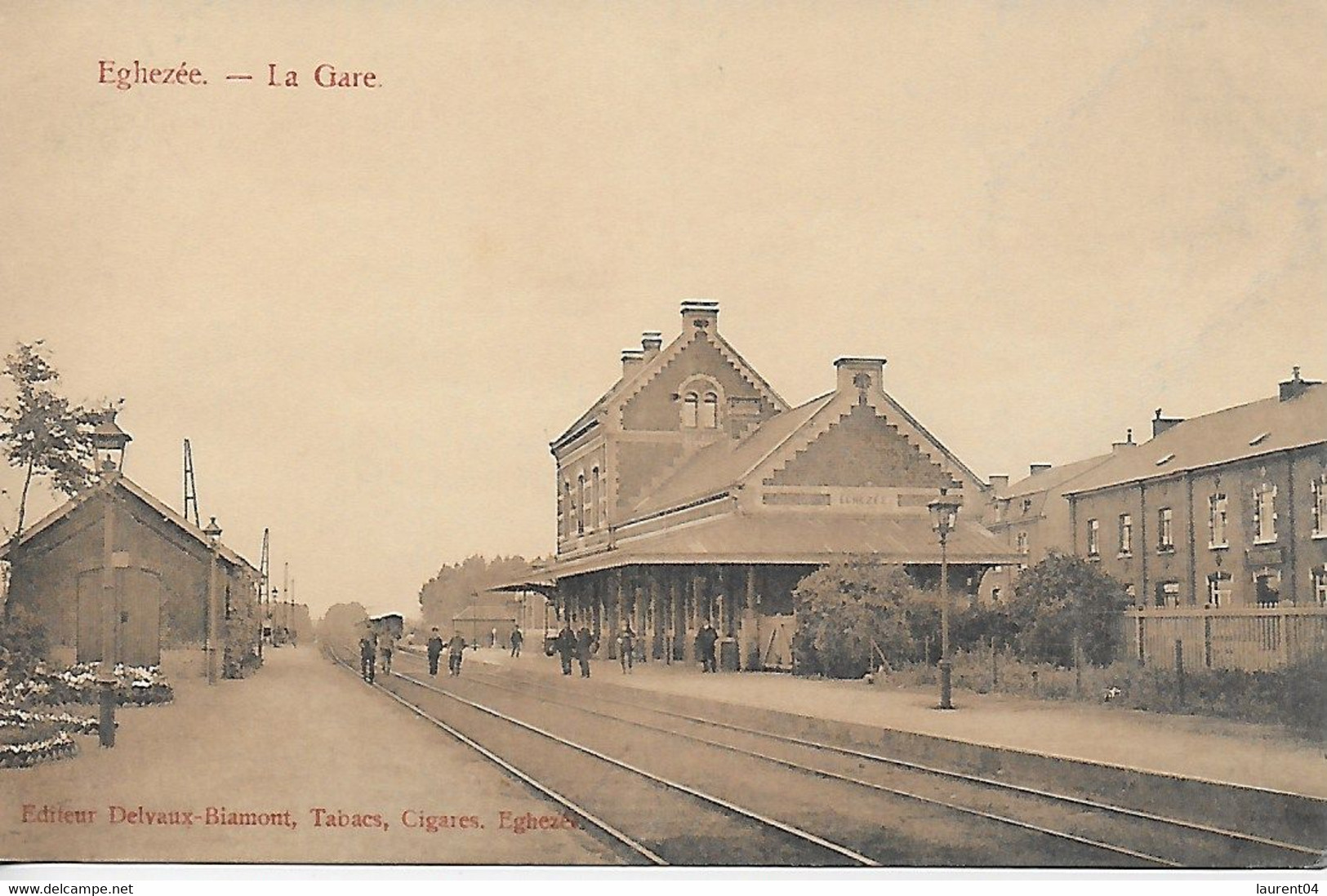 EGHEZEE. LA GARE. VUE INTERIEURE. BELLE ANIMATION