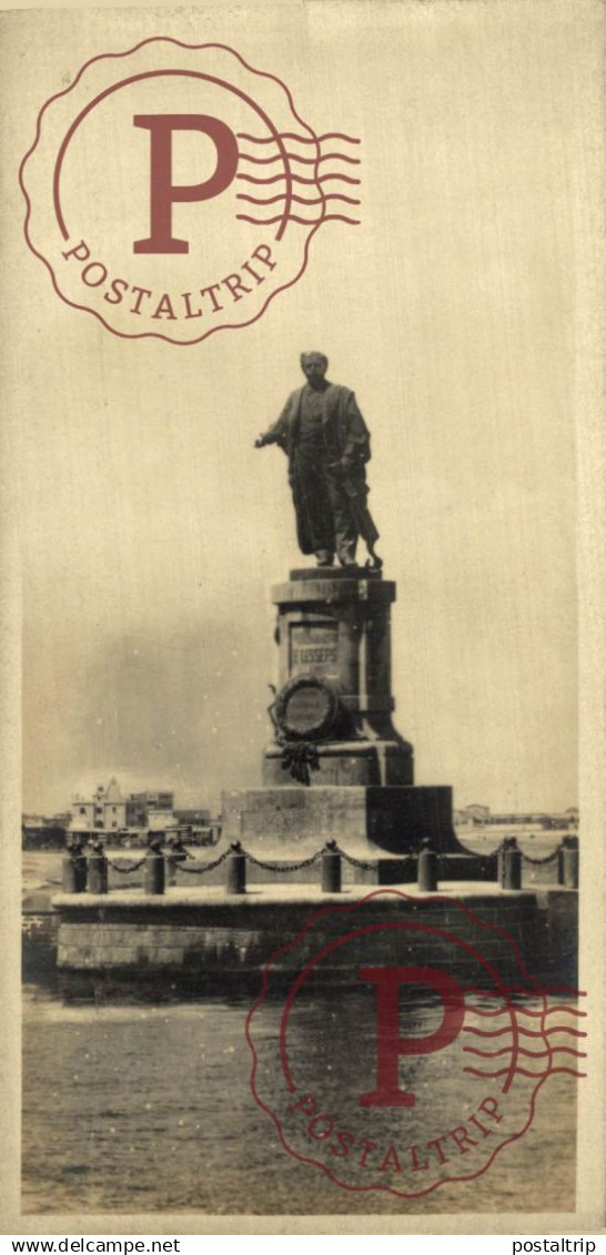 EGIPTO. EGYPTE. EGYPT. RPPC. PORT SAID. STATUE FERDINAND DE LESSEPS. 15X7CM FOTOGRAFICA.