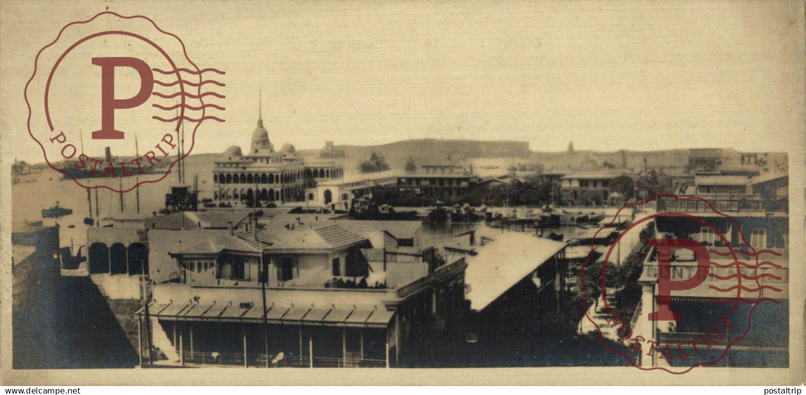 EGIPTO. EGYPTE. EGYPT. RPPC. PORT SAID. VUE GENERAL DE LA CIE DU CANAL. 15X7CM FOTOGRAFICA.