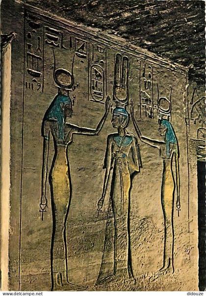 Carte Postale - Egypte - Temples d'Abou Simbel - Abu Simbel - Small Temple : Coronation of Queen Nefertari - Peinture an