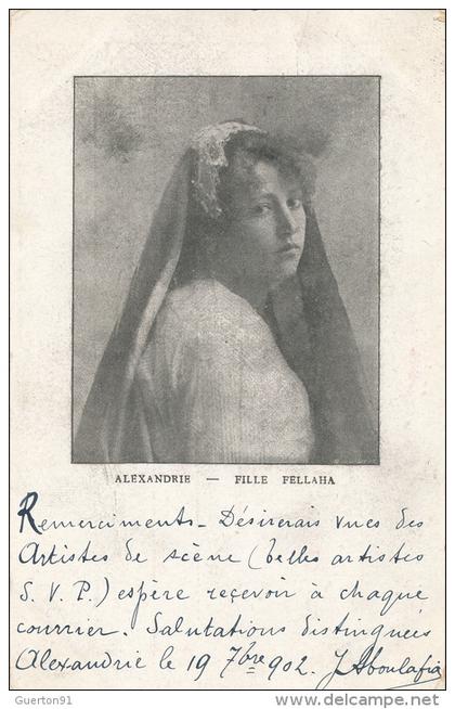 ( CPA EGYPTE )  ALEXANDRIE  /  Fille Fellah  -