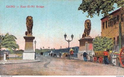 A621 Egypt Cairo Kasr El Nil Bridge vintage postcard