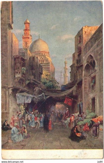 Egypte - Le Caire - Rue au Caire - Carte postale couleurs vierge