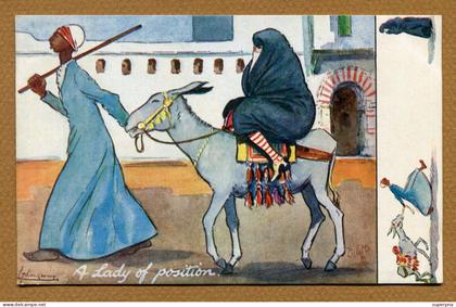 LE CAIRE  (CAIRO)  : " HUMOUR IN EGYPT - A LADY OF POSITION "