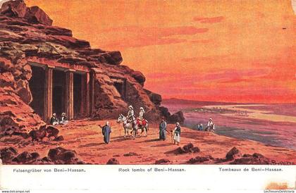 [-50%] Egypte - Tombeaux de BeniHasssan  - Colorisé - Carte Postale Ancienne
