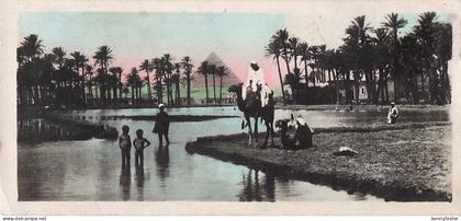 1911 Wüste Kairo Ägypten Große Pyramiden von Gizeh RPPC Vintage-Echtfoto