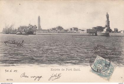 Egypte - Port-Saïd - Entrée de Port Saïd - Postmarked 1905