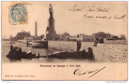 PORT-SAÏD - Monument de Lesseps à Port-Saïd