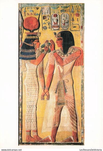 [-5%] EGYPTE - La déesse Hathor accueillant le roi Séthéi Ier - face dun pilier de la tombe du roi - Carte Postale