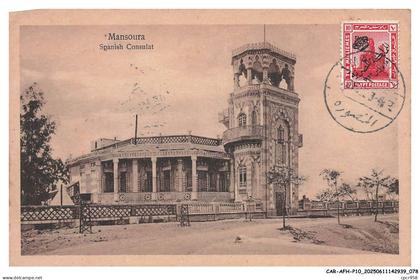 CAR-AFHP10-0504-EGYPTE - MANSOURA - Spanish consulat