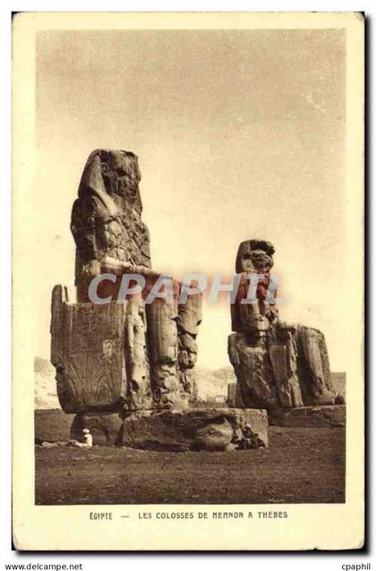 CPA Egypt Egypte Egypte Les colosses de Memnon a Thebes