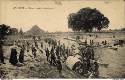 CPA Zambèze Sambia, Départ après la conference