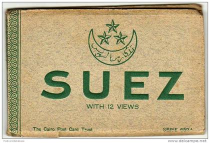 Suez with 12 Views - & booklet 12 cards complete