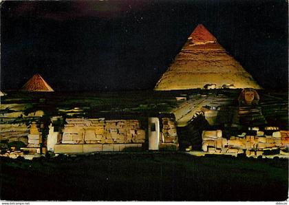 Carte Postale - Egypte - Gizeh - Giza - Son et Lumière près des Pyramides de Gizeh - Nocturnal Magic at the Giza Pyramid