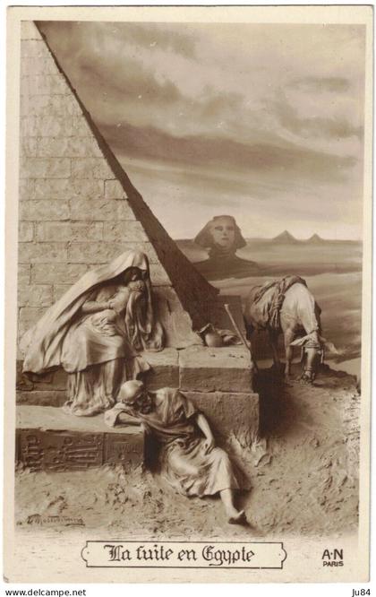 Egypte - Egypt - La Fuite en Egypte - Illustration - Mastroianni - Carte Postale vierge