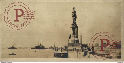 EGIPTO. EGYPTE. EGYPT. RPPC. PORT SAID. STATUE DE LESSEPS. 15X7CM FOTOGRAFICA.