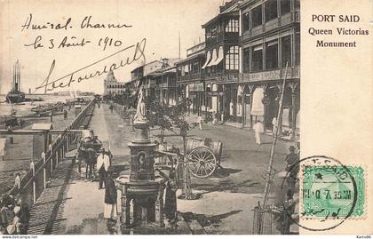 port saïd , egypt * queen victorias monument * égypte port said
