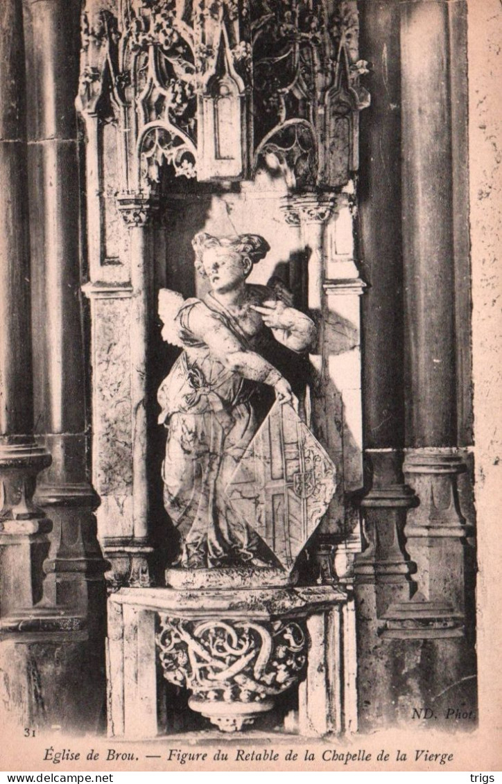 Église de Brou - Figure du Retable de la Chapelle de la Vièrge