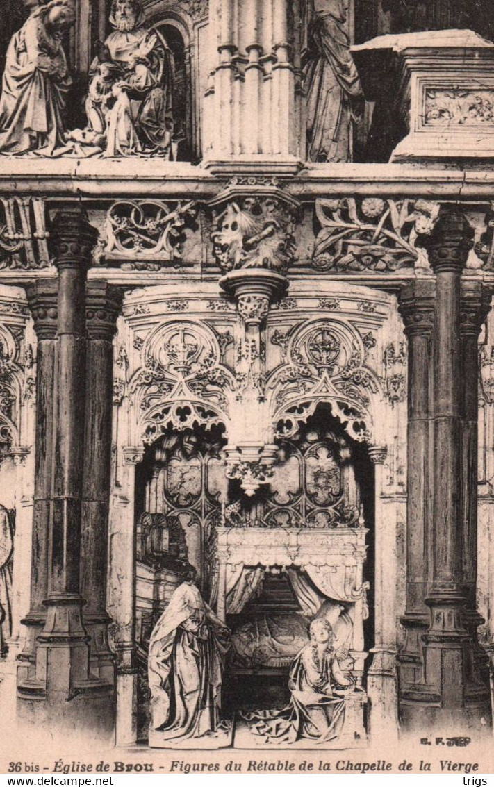 Église de Brou - Figures du Rétable de la Chapelle de la Vièrge