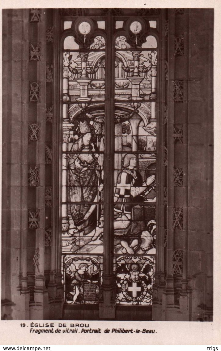 Église de Brou - Fragment de Vitrail: Portrait de Philibert le Beau
