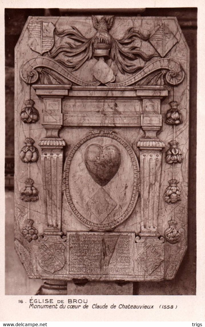 Église de Brou - Monument du Coeur de Claude de Châteauvieux (1558)