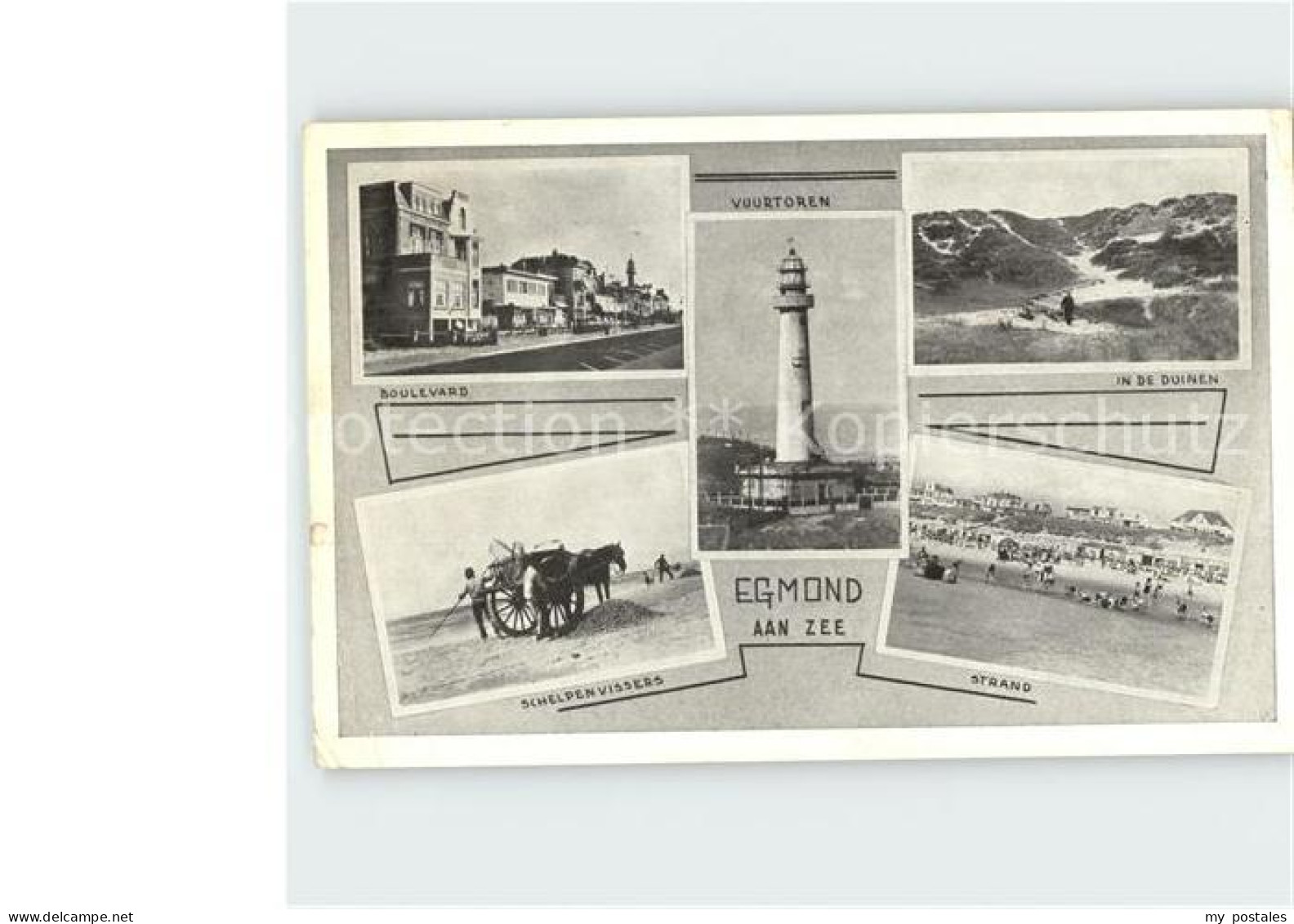 Egmond aan Zee Boulevard Vourtoren Schelpenvissers Duinen Strand