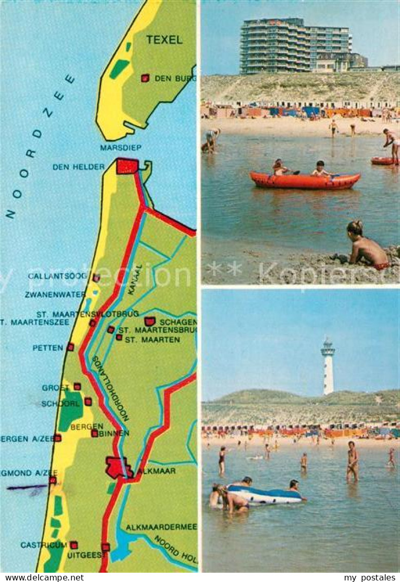 Egmond aan Zee Hotel Strand Leuchtturm Landkarte Nordsee