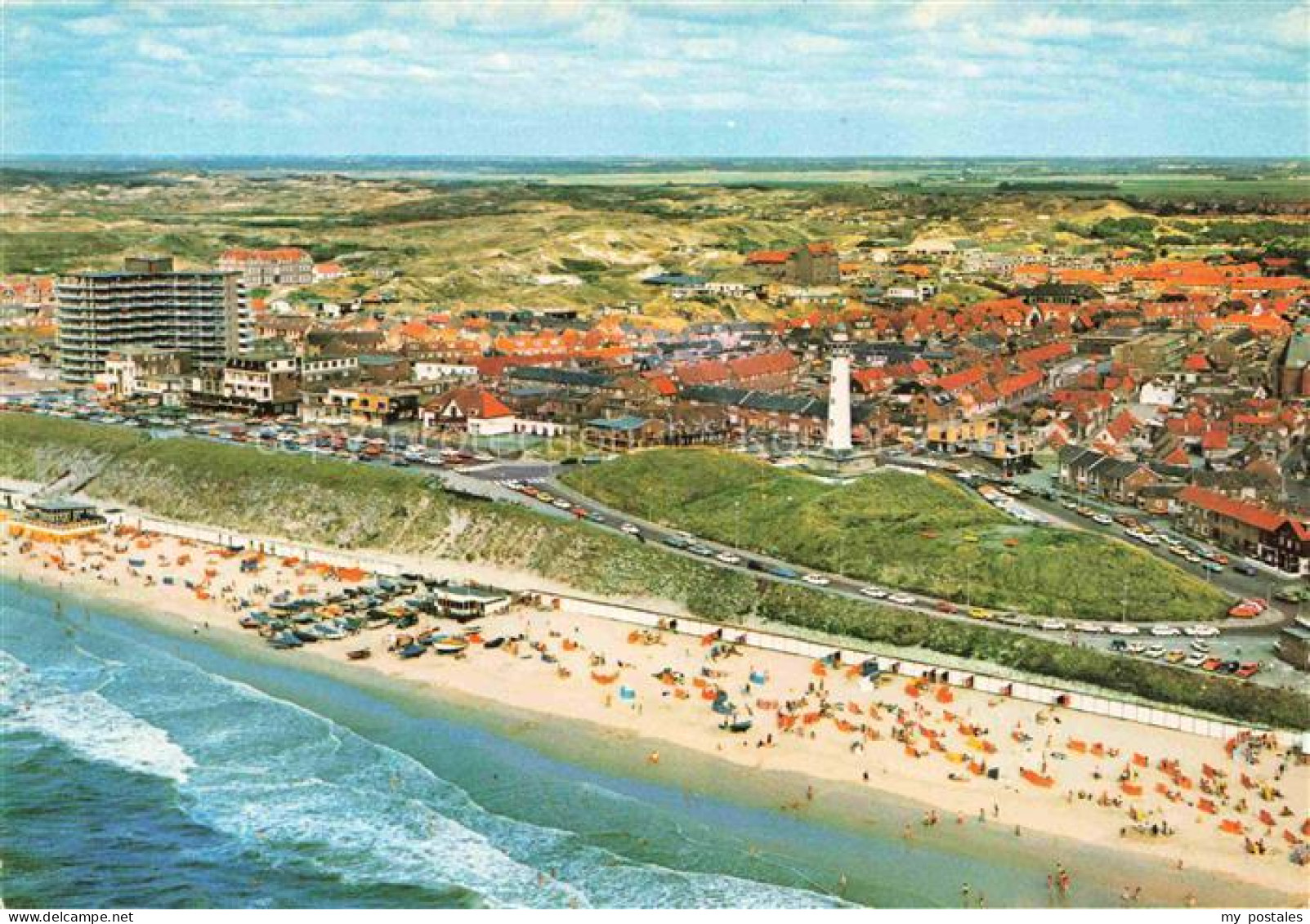 EGMOND  AAN ZEE NL Panorama Strand Leuchtturm