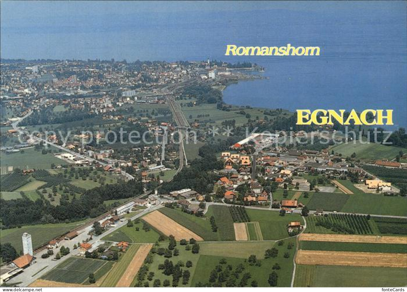 Egnach Bodensee mit Romanshorn Fliegeraufnahme