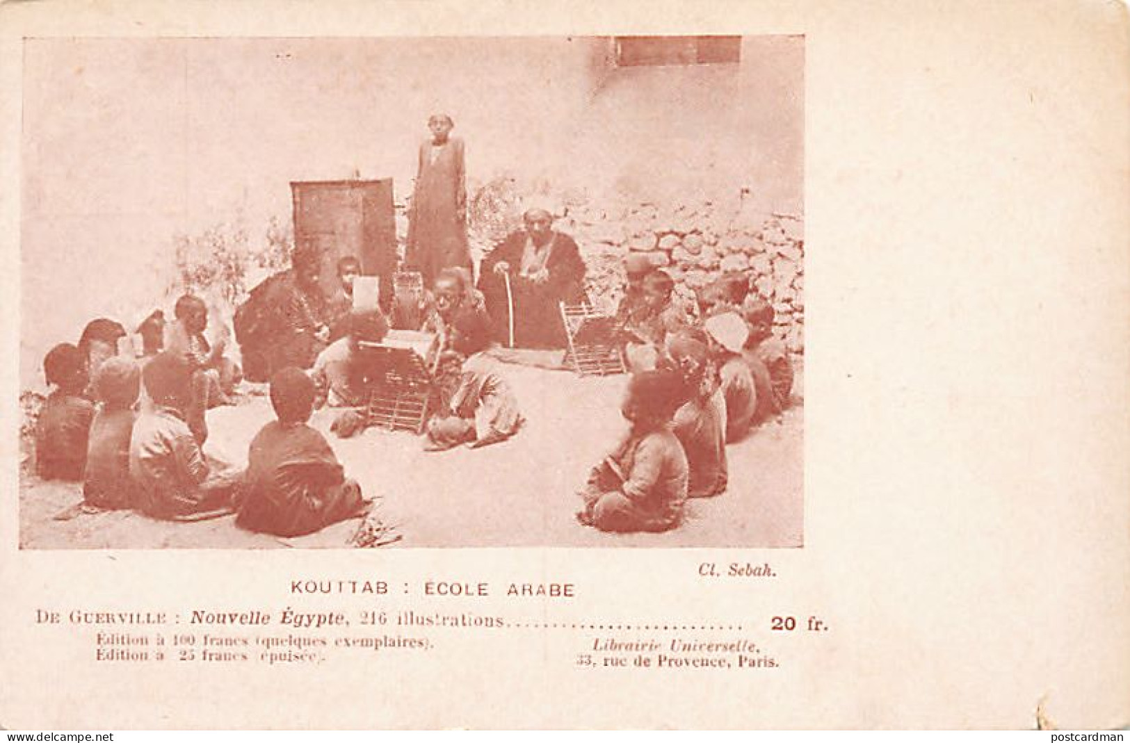 Egypt - Arab school - ONE SMALL TEAR AT BOTTOM RIGHT - Publ. De Guerville for his book Nouvelle Égypte (New Egypt)