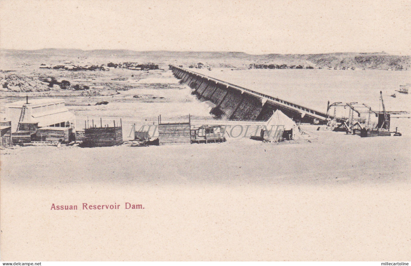 EGYPT - Assuan, Reservoir Dam, Postcard