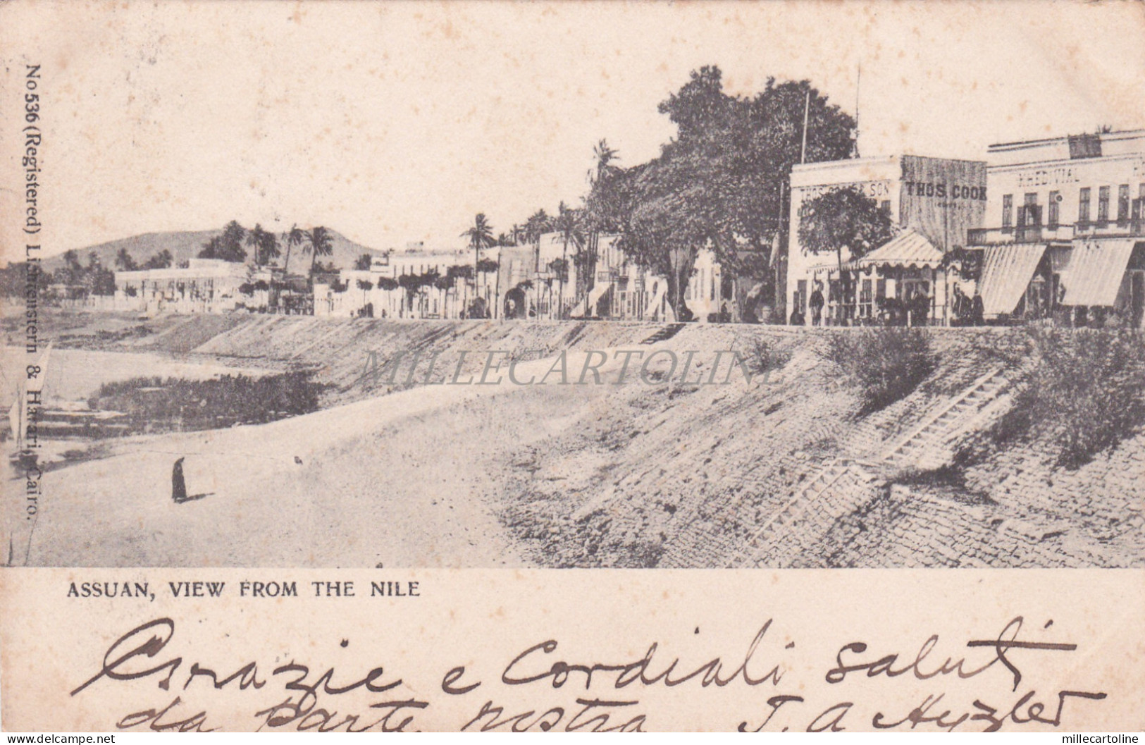 EGYPT - Assuan, View from the Nile, Postcard