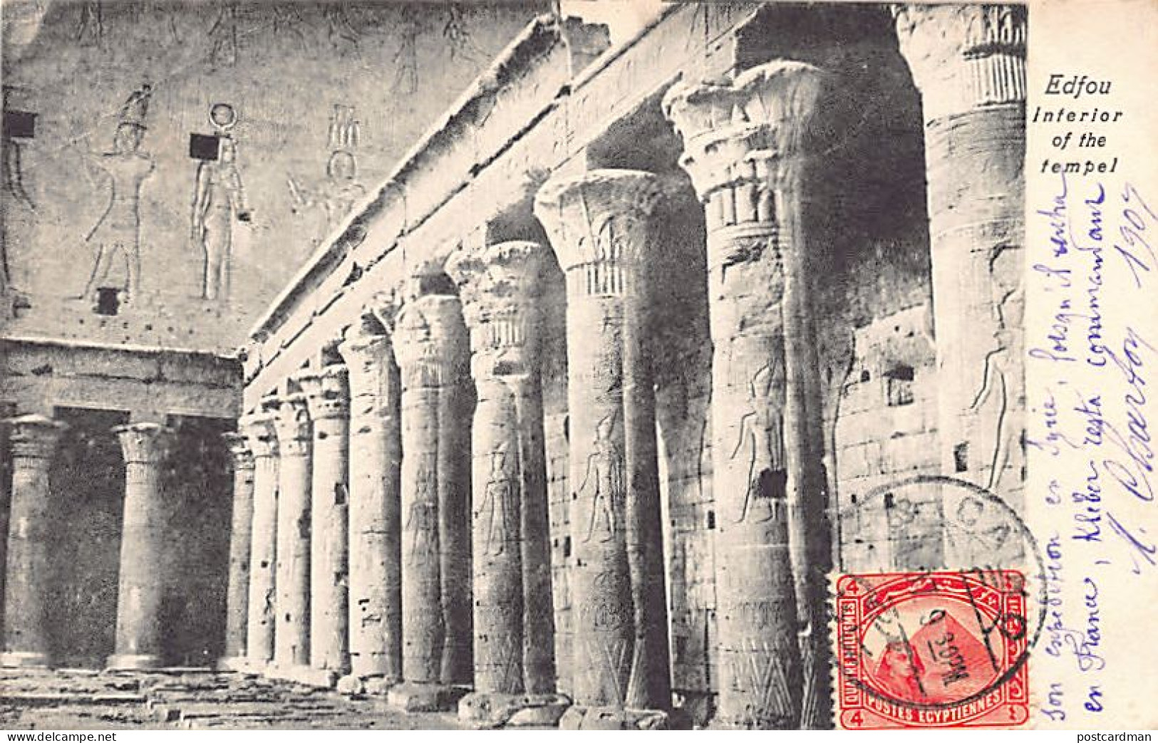 Egypt - EDFOU - Interior of the temple - Publ. Lichtenstern & Harari 320