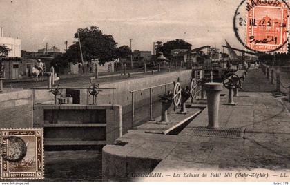EGYPTE / MANSOURAH / LES ECLUSES DU PETIT NIL / BAHR ZEGHIR / BEAU TAMPON  RECP TARAPATSOPOULOS