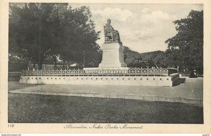CPA Alexandrie Nubar Pacha Monument