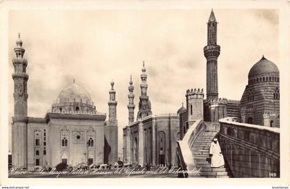 B663 Egypt Cairo Mosque Sultan Hassan El Rifaieh and El Mahmoudieh RPPC postcard