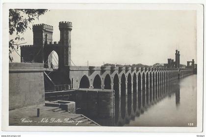 Cairo Egypt, Old Postcard, Nile Delta Barrage