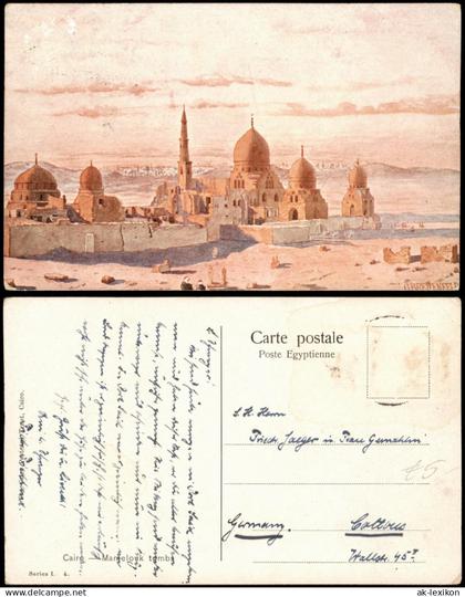 Postcard Kairo القاهرة Stadt, Tempel 1928