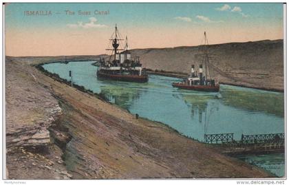 egypte :  ISMAILIA  ;  the  suez  canal (  bateau )