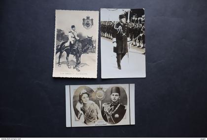 3 cartes  famille royale royaume EGYPTE  /42/