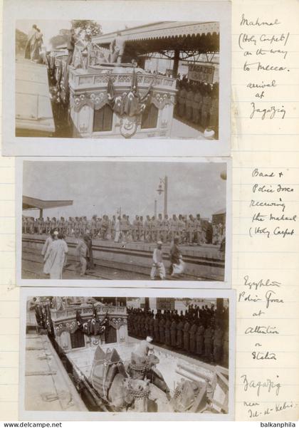 Egypt Zagazig Holy Carpet Kiswa Train to Mecca 1917 six photos
