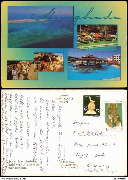 Postcard Hurghada Mehrbildkarte des Urlaubsortes 2000