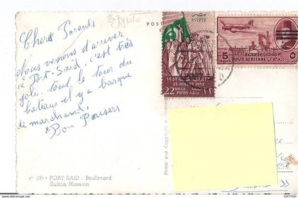 CPA PORT-SAID -timbrée