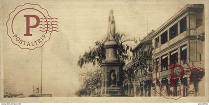 EGIPTO. EGYPTE. EGYPT. RPPC. PORT SAID. STATUE QUEEN VICTORIA. 15X7CM FOTOGRAFICA.